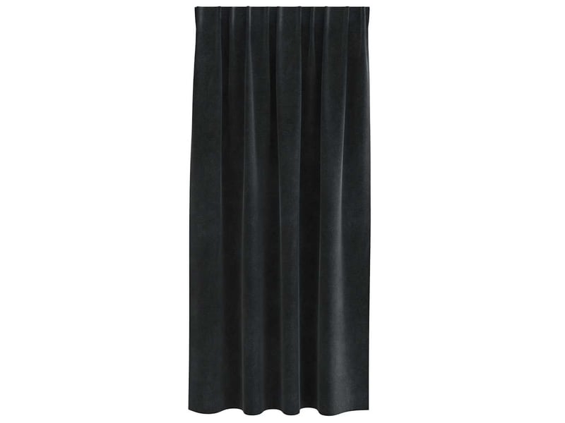  Lot de 2 rideaux, rideaux de fenêtre noir 140 x 175 cm velours cf44093  - Conforama D
