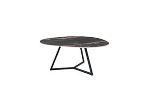Table basse forme atypique coloris noir MEUBLORAMA - 75 cmx90 cm