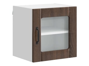 Meuble mural de cuisine, cabinet en verre mural chêne brun 40x31x40cm