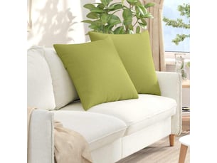 Lot de 2 coussins de canapé, coussins décoratifs tissu vert clair 80 x 80 cm cf58981