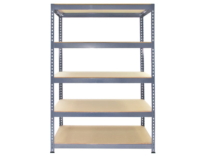  Monster racking - 5 rayonnages q-rax en acier sans boulons gris 120cm x 50cm x 182,5cm 7005(5) - Conforama B