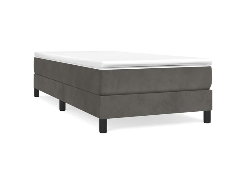 Lit simple- lit adulte - sommier à lattes de lit avec matelas gris foncé 100x200 cm - Conforama A
