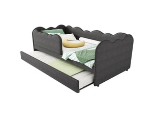 Lit banquette 90x190 cm HUIVEYA   coloris gris
