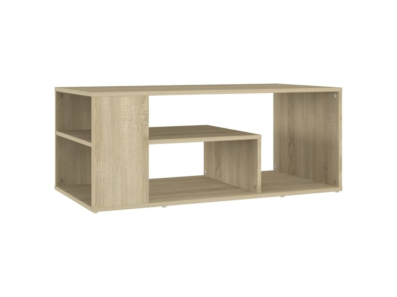  Table basse rectangulaire | table de salon chêne sonoma 100x50x40 cm bois d'ingénierie shl1477  - Conforama A