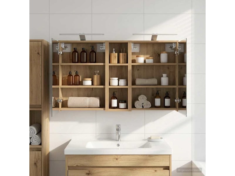  Ensemble de meubles de salle de bain 3 pcs 106x16x62.5 cm shl9640  - Conforama B
