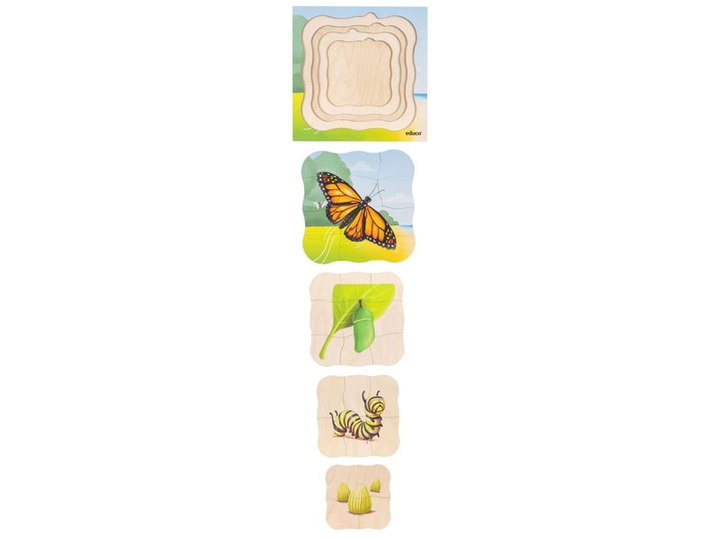  Educo dans la forêt - le papillon pousse  31 pièces de puzzle 8719924063320 - Conforama B