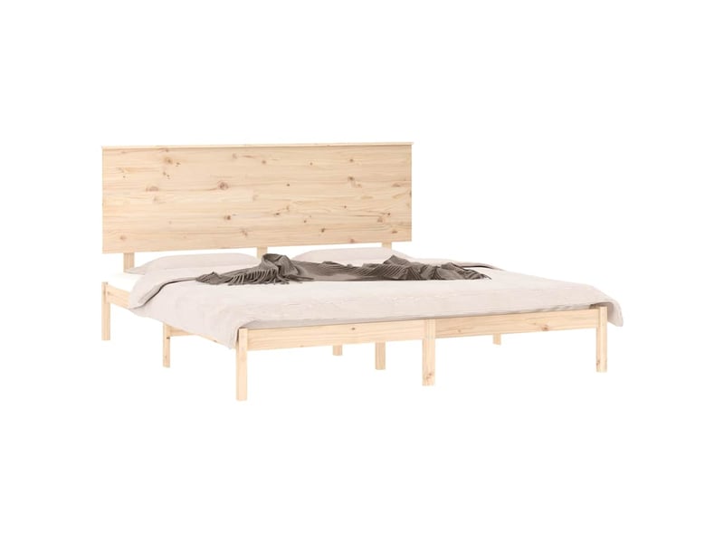  Lit double- lit adulte -  cadre de lit sans matelas 150x200 cm bois massif  - Conforama B