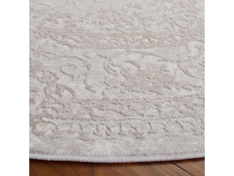  Tapis contemporain en polyester beigeblanc, 91 cm  - Conforama C