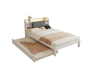 Lit gigogne 120x200cm WISHDOR   coloris blanc