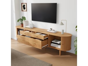 Meuble tv coloris naturel 180 cm <strong></strong> <strong>Fay Lum</strong>