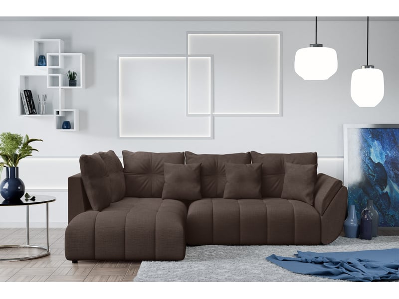 Canapé d angle convertible corleone canapé meridienne brun Corleone - Conforama C