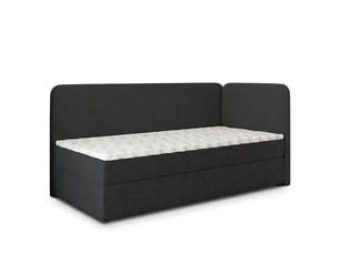 Lit avec rangement 100x200 cm MASSENO   coloris noir