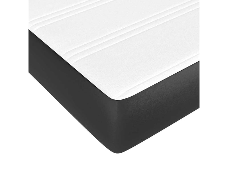 Matelas de lit à ressorts ensachés fermeté moyenne noir 80x200x20 cm similicuir - Conforama E