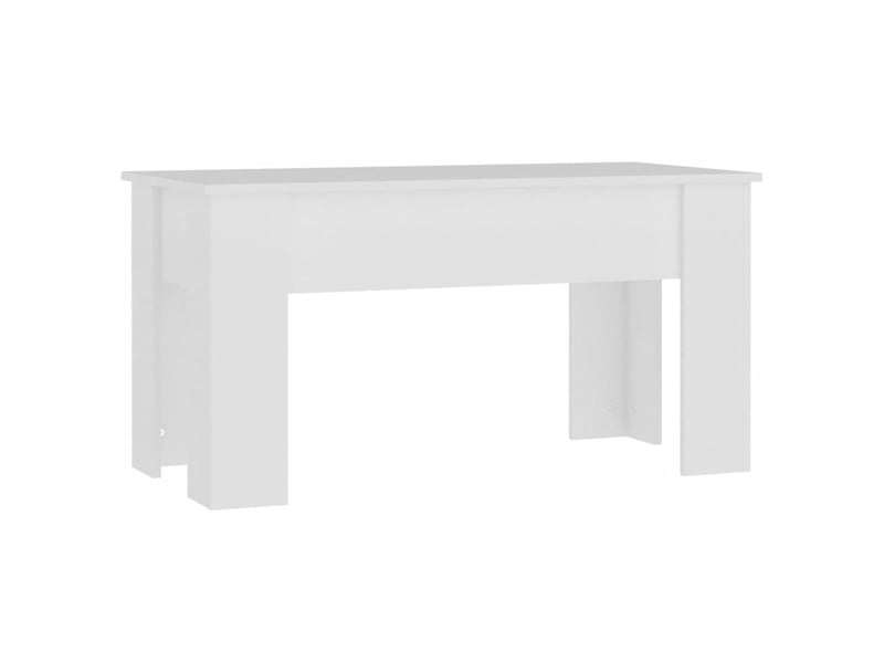  Table basse rectangulaire | table de salon blanc 101x49x52 cm bois d'ingénierie shl1237  - Conforama E