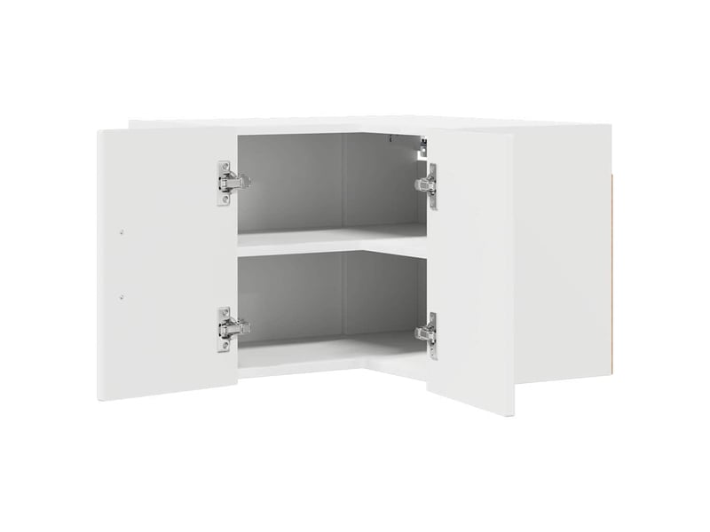  Meuble mural de cuisine, armoire d'angle cuisine lucca blanc brillant 57x57x40cm  - Conforama E