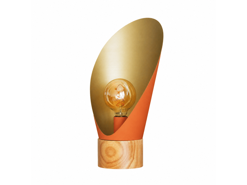  Lampe à poser en métal terracotta et bois h44 cm-spoon Spoon - Conforama A