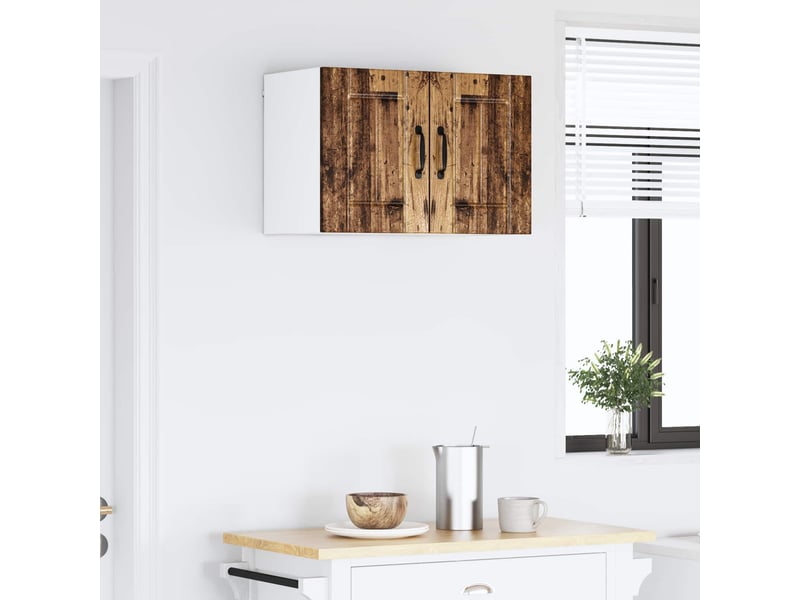 Meuble mural de cuisine | armoire de cuisine 2 pcs bois ancien bois d'ingénierie shl66 - Conforama B