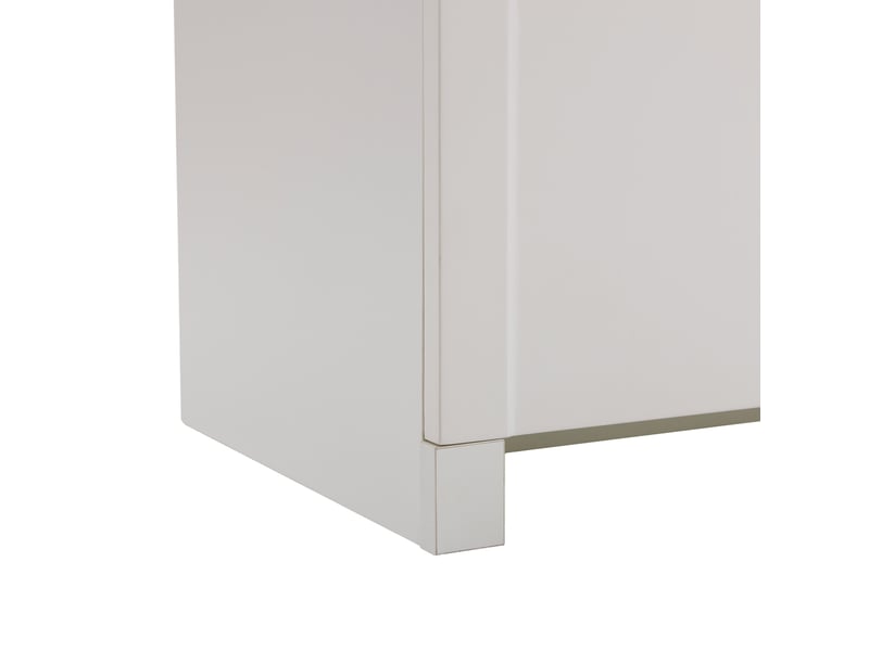 Buffet blanc 2 portes 80x40x80 cm meuble rangement moderne aggloméré - Conforama E