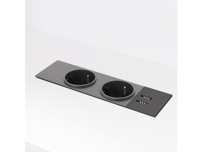  Lit plateforme 140x200 cm, tête et pied de lit avec rangements, led, port usb, mdf et contreplaqué, blanc sans matelas  - Conforama E