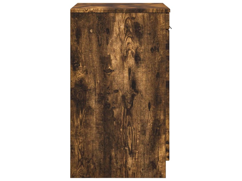  Armoire de salle de bain, meuble de rangement chêne fumé 54x41x70 cm shl4347  - Conforama E