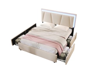 Ensemble matelas et sommier 160x200 cm Ressorts ensachés + mousse soutien Ferme épaisseur 25 cm avec 1 tête de lit