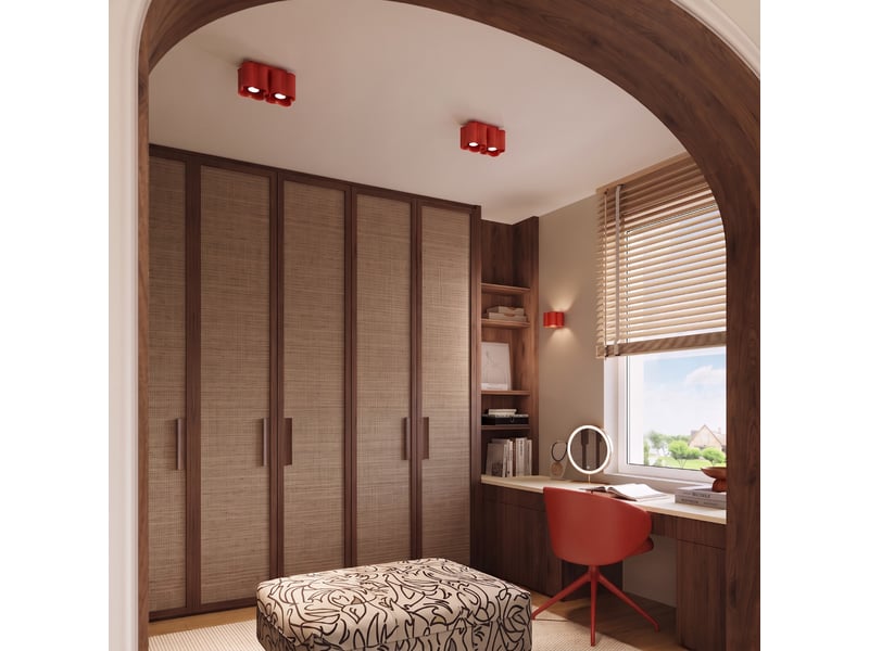  Applique ovio rouge g9 aluminium moderne 10x12x14.5cm SL.3378 - Conforama C