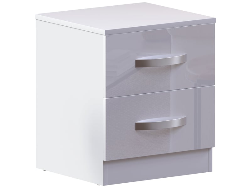  Table de chevet hulio, commode de nuit, chambre, rangement, 47x40x36cm, blanc, 2 tiroirs 333662 - Conforama A