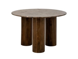 Table à manger en marbre isaak 120cm marron