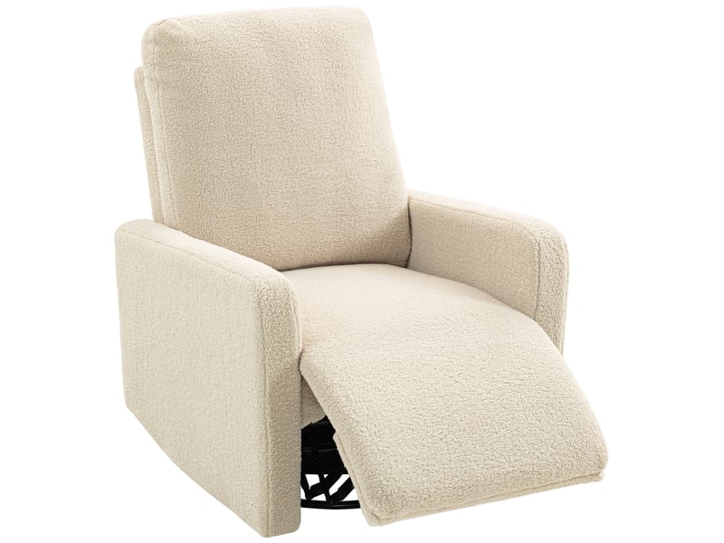  Fauteuil de relaxation, fauteuil pivotant, fauteuil inclinable, 94x76x100cm, beige  - Conforama A