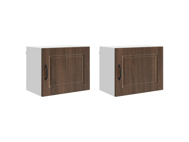  Meuble mural de cuisine | armoire de cuisine 2 pcs chêne brun bois d'ingénierie shl4070  - Conforama E