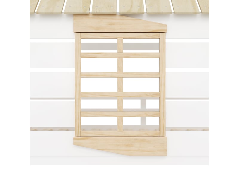  Lit superposé 90x200 blanc et naturel avec toboggan et 2 tiroirs  - Conforama D