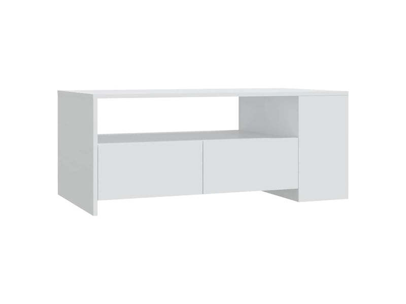  Table basse - table de salon - table à thé blanc 102x55x42 cm bois d'ingénierie  - Conforama A