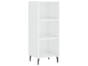 Buffet - bahut - meuble de rangement blanc brillant 34,5x32,5x90 cm bois d'ingénierie