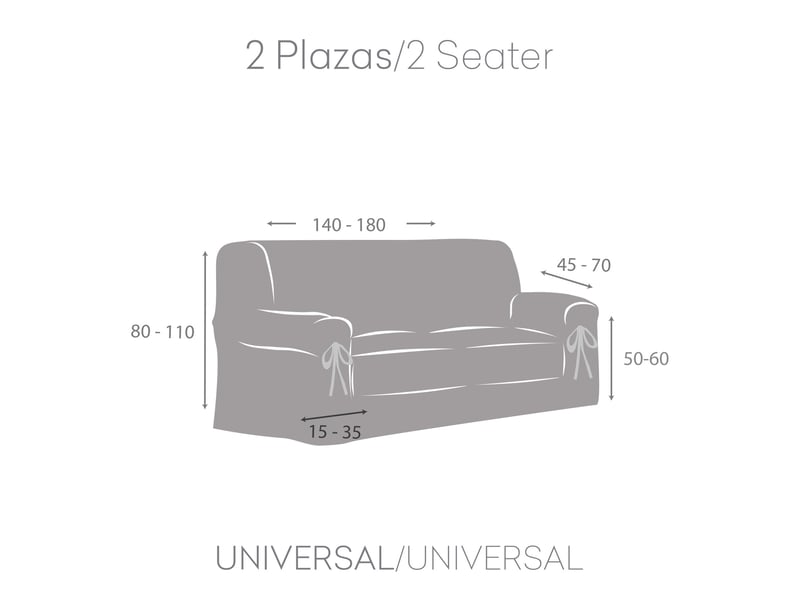 Housses de canapé mod6 universelles calmes 2plz. C4  - Conforama D