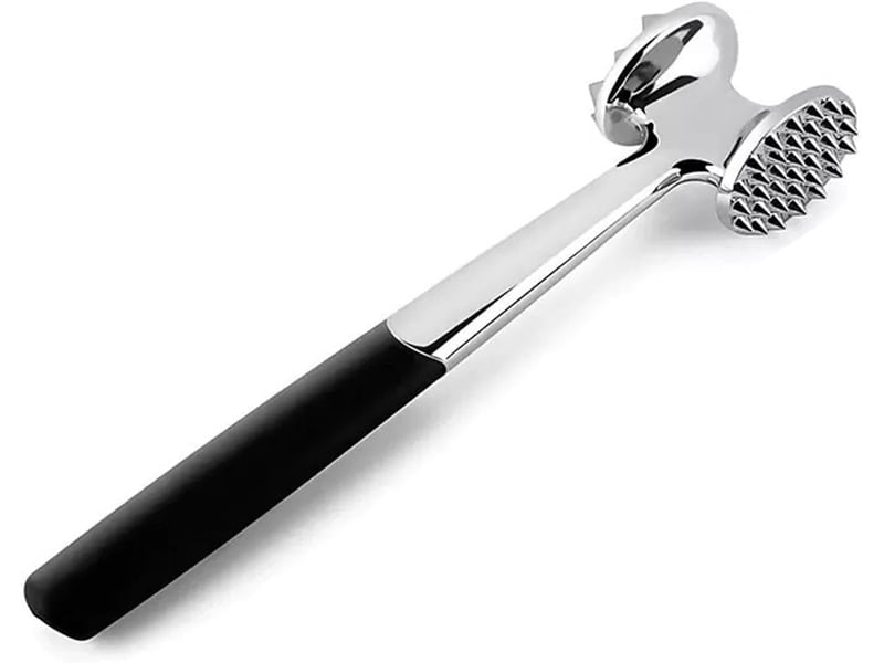  Marteau à viande double face, marteau à steak, attendrisseur de viande en acier inoxydable, avec manche antidérapant pour steak le porc et même  - Conforama A
