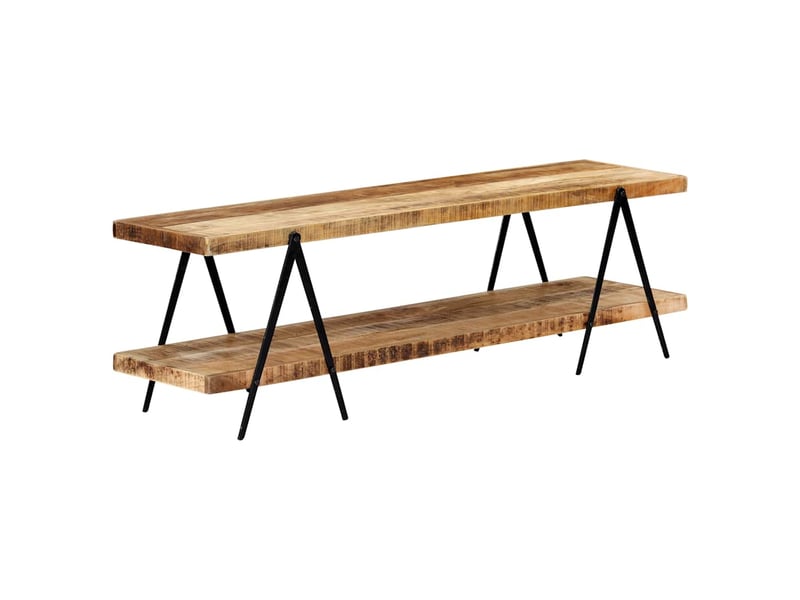  Meuble tv - banc tv - meuble de rangement 160x40x50 cm bois solide de manguier  - Conforama B