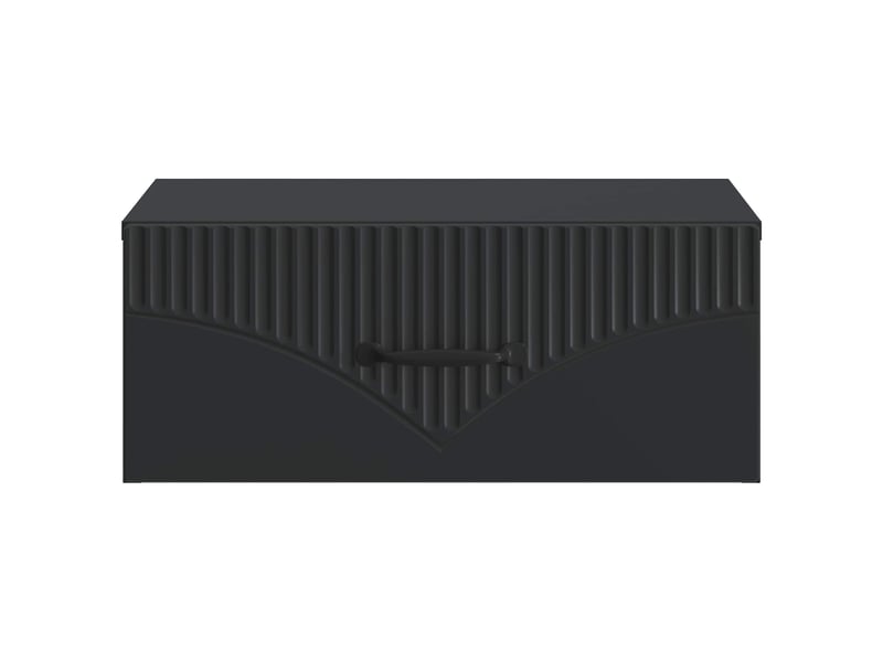  Table de chevet - cabinet de chevet - table de nuit mural avec tiroir noir 49 x 34,5 x 20 cm  - Conforama D