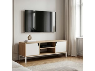 Meuble tv coloris naturel 120 cm <strong></strong> <strong></strong>