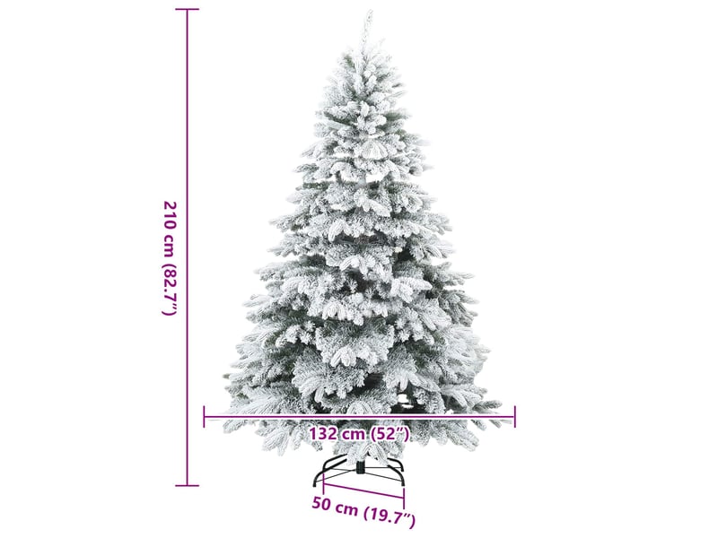  Sapin de noël, arbre de noël artificiel à branches pliantes, duveteux de neige cf61142  - Conforama E