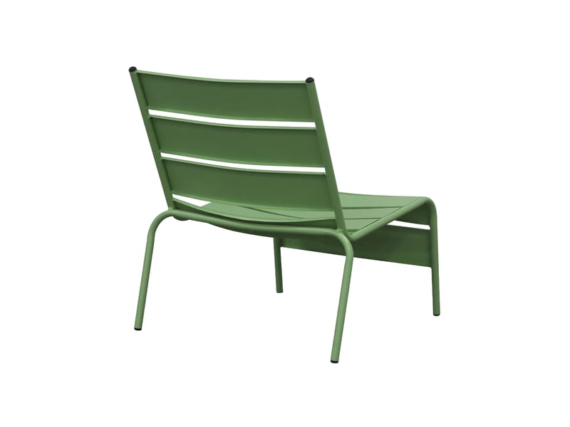  Fauteuil relax de jardin en métal avec repose pieds vert - baca  - Conforama D