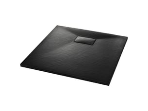 Bac de douche receveur de douche rectangulaire salle de bain maison intérieur trou de drain standard de 9 cm smc 80 x 80 cm noir 02_0003454
