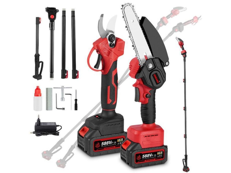  Tronconneuse elagueuse sur perche sans fil 450w moteur sans balais 6 pouces 198 cm 297014_AAALX03677_6_DROPFR - Conforama A