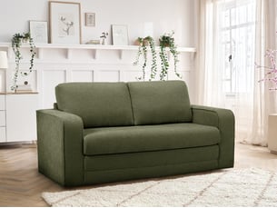 Canapé droit convertible BOBOCHIC COME 2 places Tissu vert