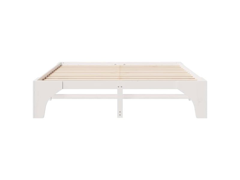  Lit double- lit adulte -  cadre de lit blanc 200 x 200 cm pin massif  - Conforama D