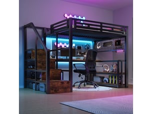 Lit mezzanine 140x200 cm SOGEU   coloris bicolore