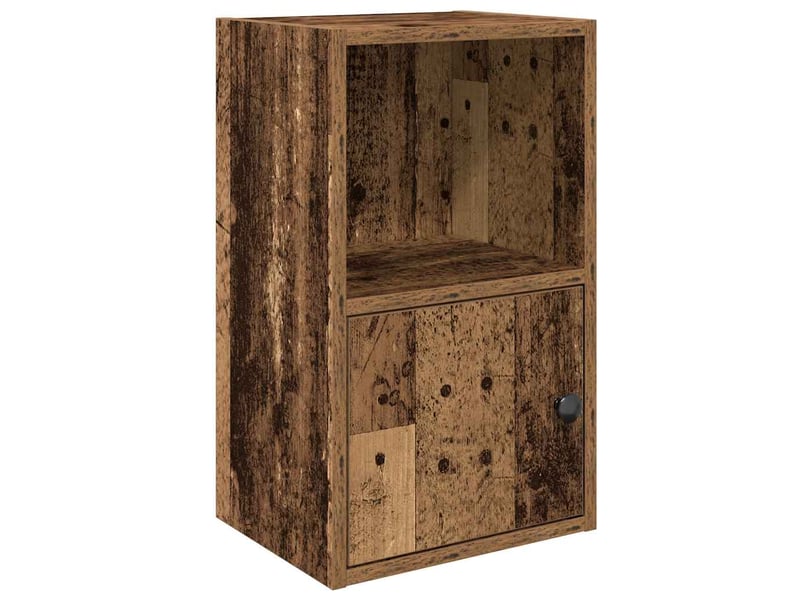  Bibliothèque, meuble de rangement salon vieux bois 31x24x52 cm bois d'ingénierie  - Conforama A