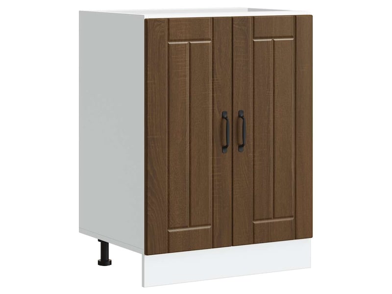  Meuble de cuisine, meuble de base de lavabo chêne marron bois d'ingénierie shl5899  - Conforama B