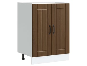 Meuble de cuisine, meuble de base de lavabo chêne marron bois d'ingénierie shl5899