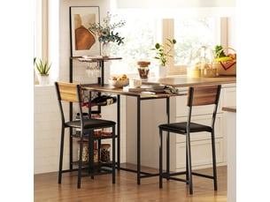 Ensemble table rectangulaire   2 tabouret(s) inclu(s) <strong>STILVORA</strong> <strong></strong> 