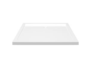 Receveur de douche base de douche bac de douche salle de bain toilette salle d’eau maison intérieur rectangulaire abs 70 x 90 cm blanc 02_0001946